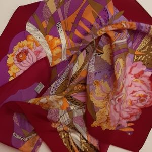 PLATKI Silk Scarf Neck Russian Purple New